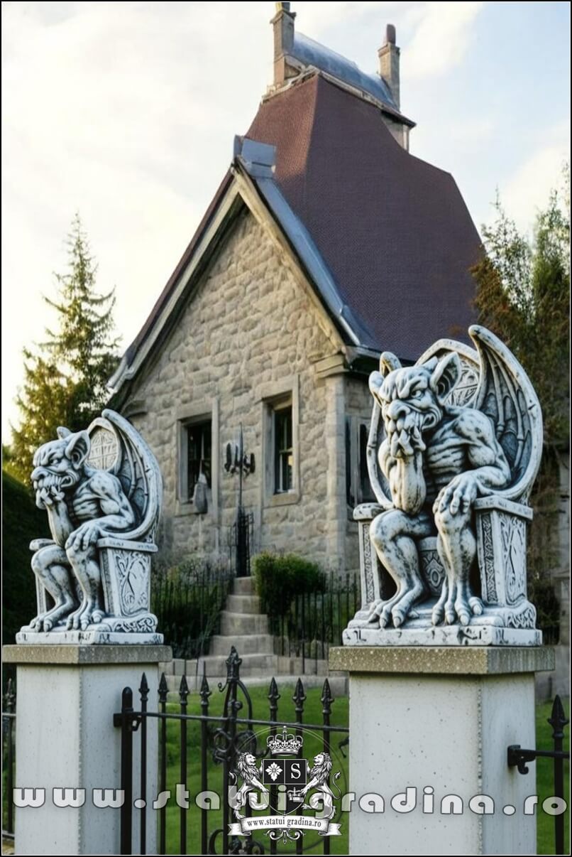 Gargoyles, satana, diavol, pe tron, model S74. (5)
