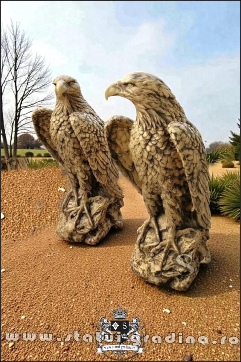 Set 2 vulturi, acvile, șoimi, uliu, auriu antichizat, model S82 (3)