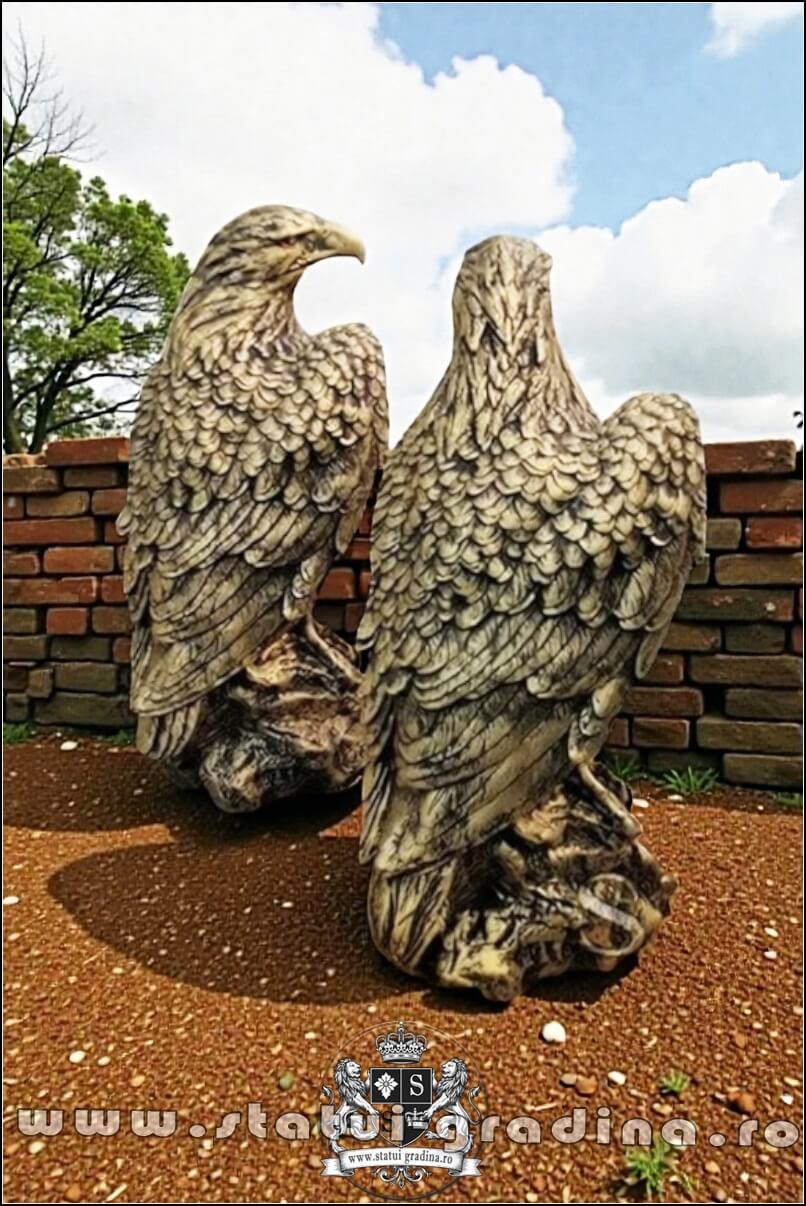 Set 2 vulturi, acvile, șoimi, uliu, auriu antichizat, model S82 (4)