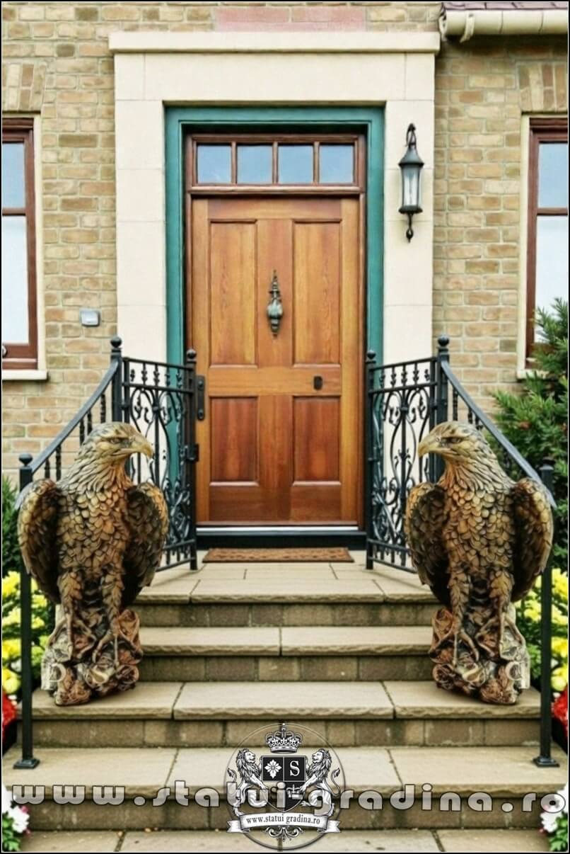 Set 2 vulturi, acvile, șoimi, uliu, auriu antichizat, model S82 (5)