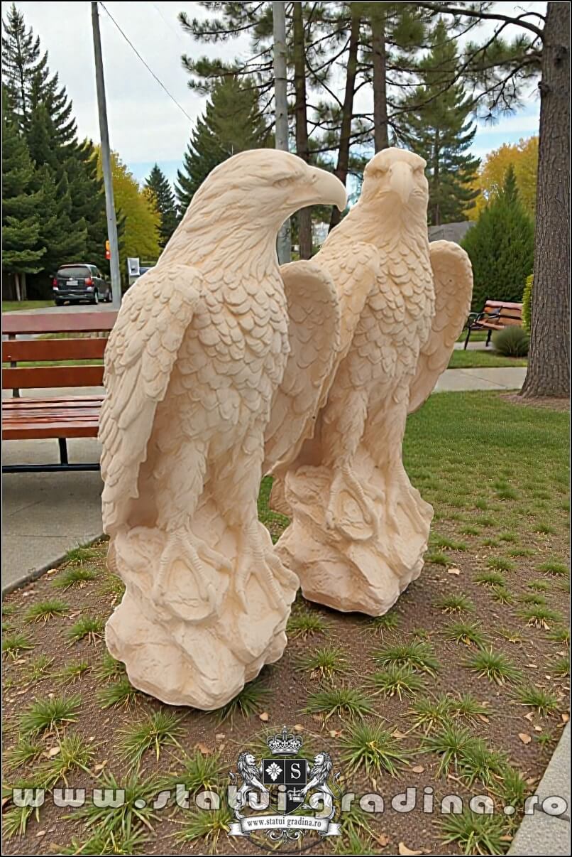 Set 2 vulturi, acvile, șoimi, uliu, galben antichizat, model S82 (1)