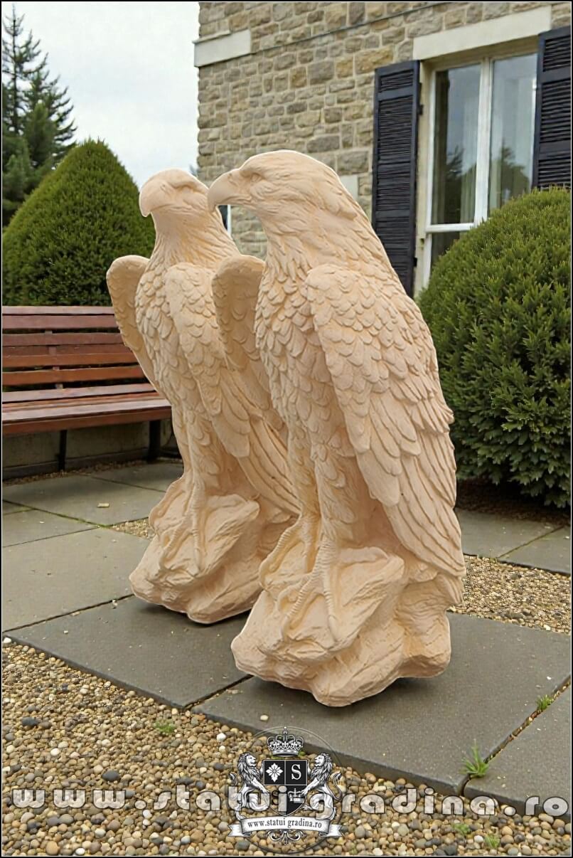 Set 2 vulturi, acvile, șoimi, uliu, galben antichizat, model S82 (3)