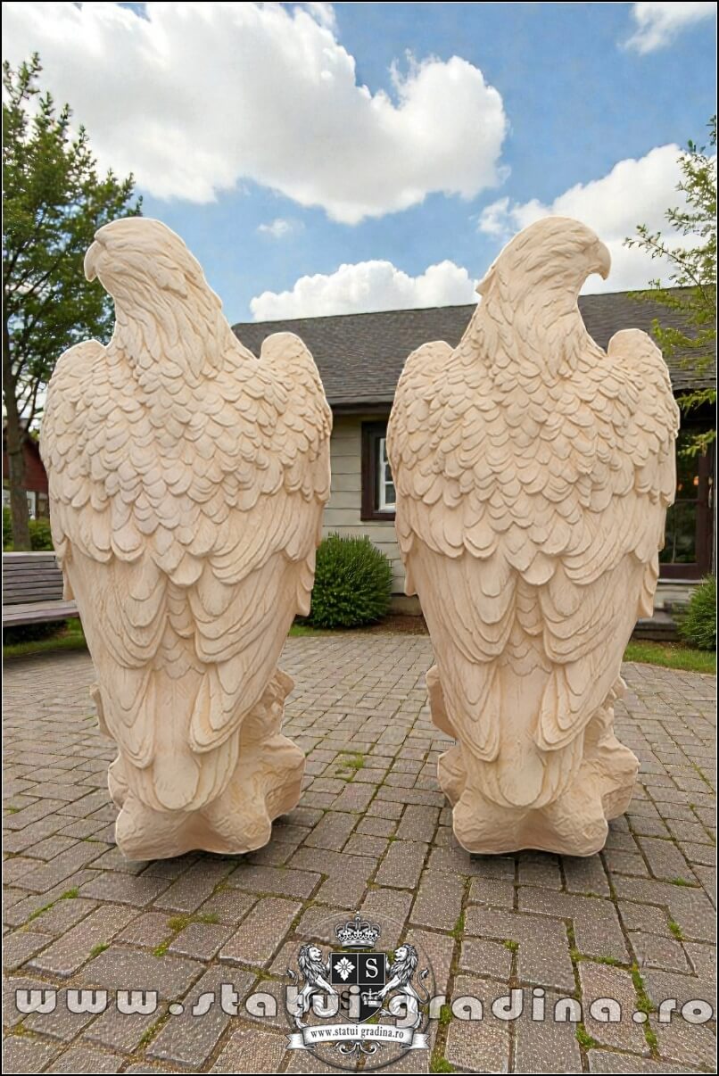 Set 2 vulturi, acvile, șoimi, uliu, galben antichizat, model S82 (4)