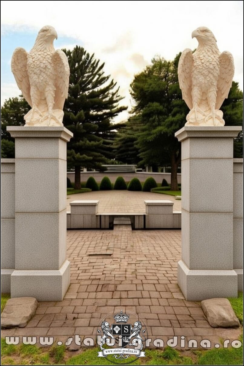 Set 2 vulturi, acvile, șoimi, uliu, galben antichizat, model S82 (5)