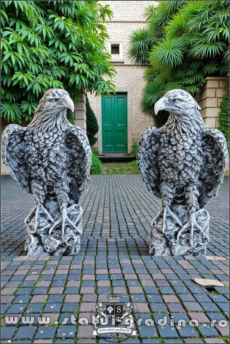 Set 2 vulturi, acvile, șoimi, uliu, gri antichizat, model S82 (1)