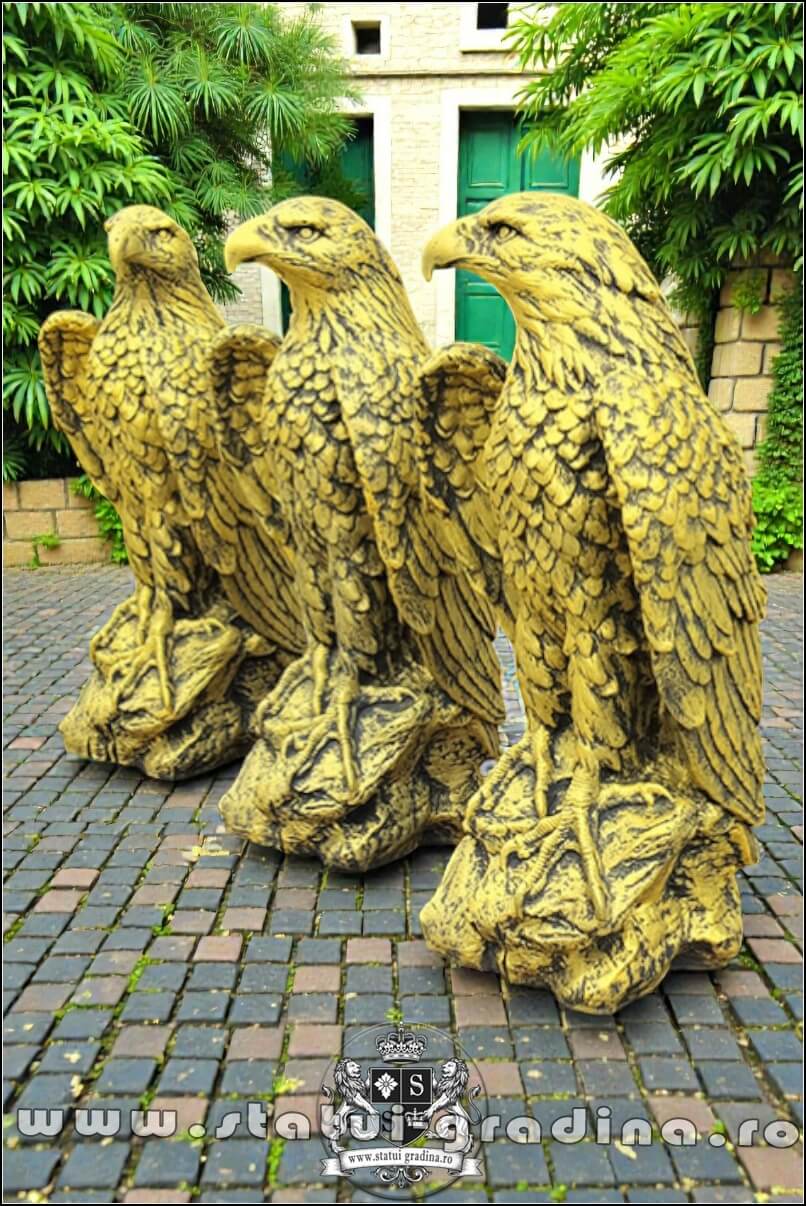 Set 3 vulturi, acvile, șoimi, uliu, auriu antichizat, model S82. (2)