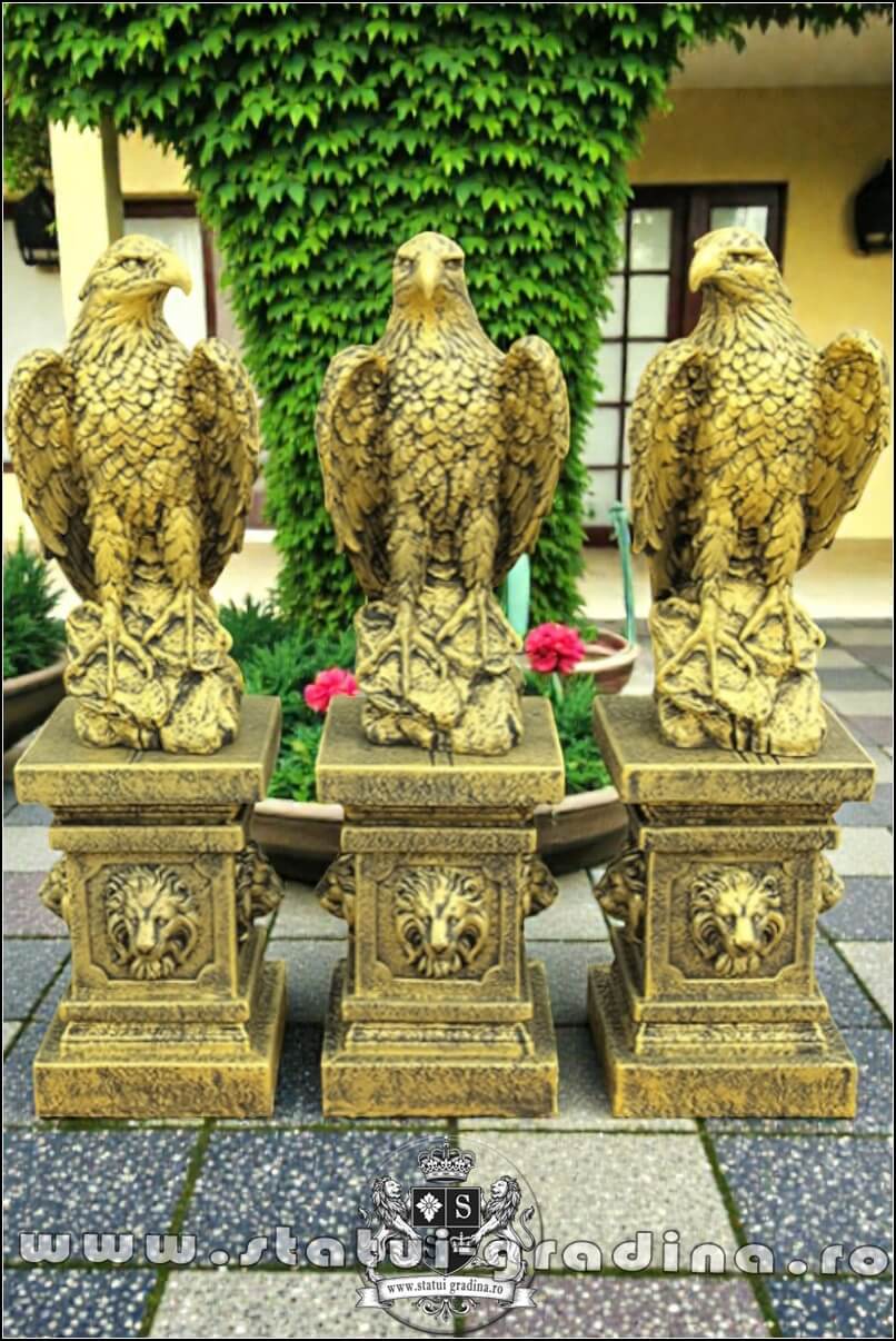 Set 3 vulturi, acvile, șoimi, uliu, auriu antichizat, model S82. (2)