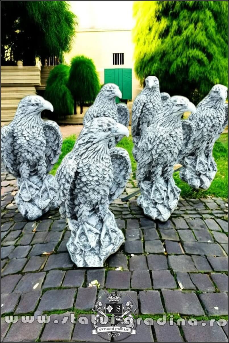 Set 3 vulturi, acvile, șoimi, uliu, gri antichizat, model S82 (1)