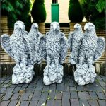 Set 3 vulturi, acvile, șoimi, uliu, gri antichizat, model S82.