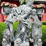 Set cinci statuete, gri patinat, model S94.