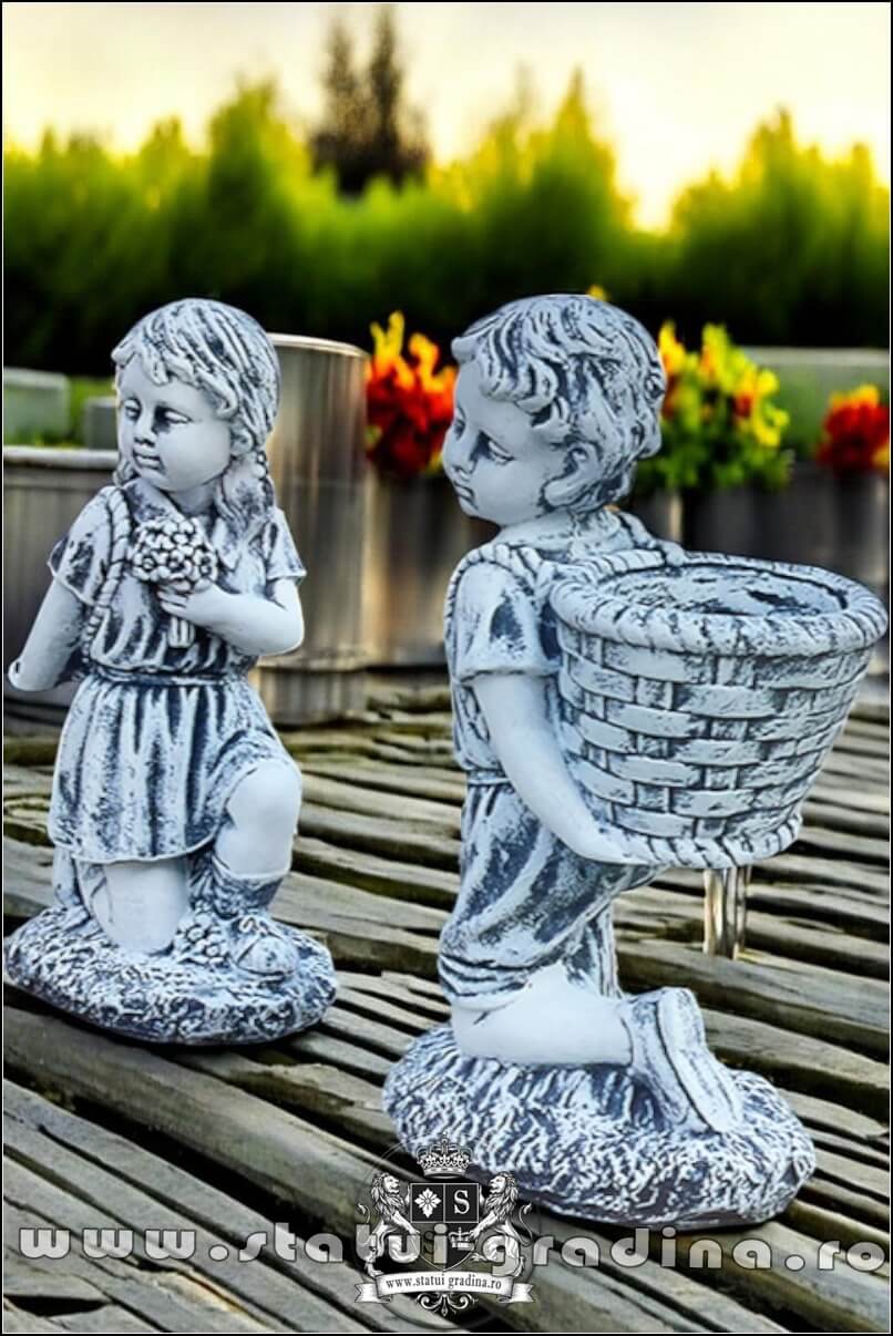 Set copii cu coșulețe, gri patinat, model S91. (3)