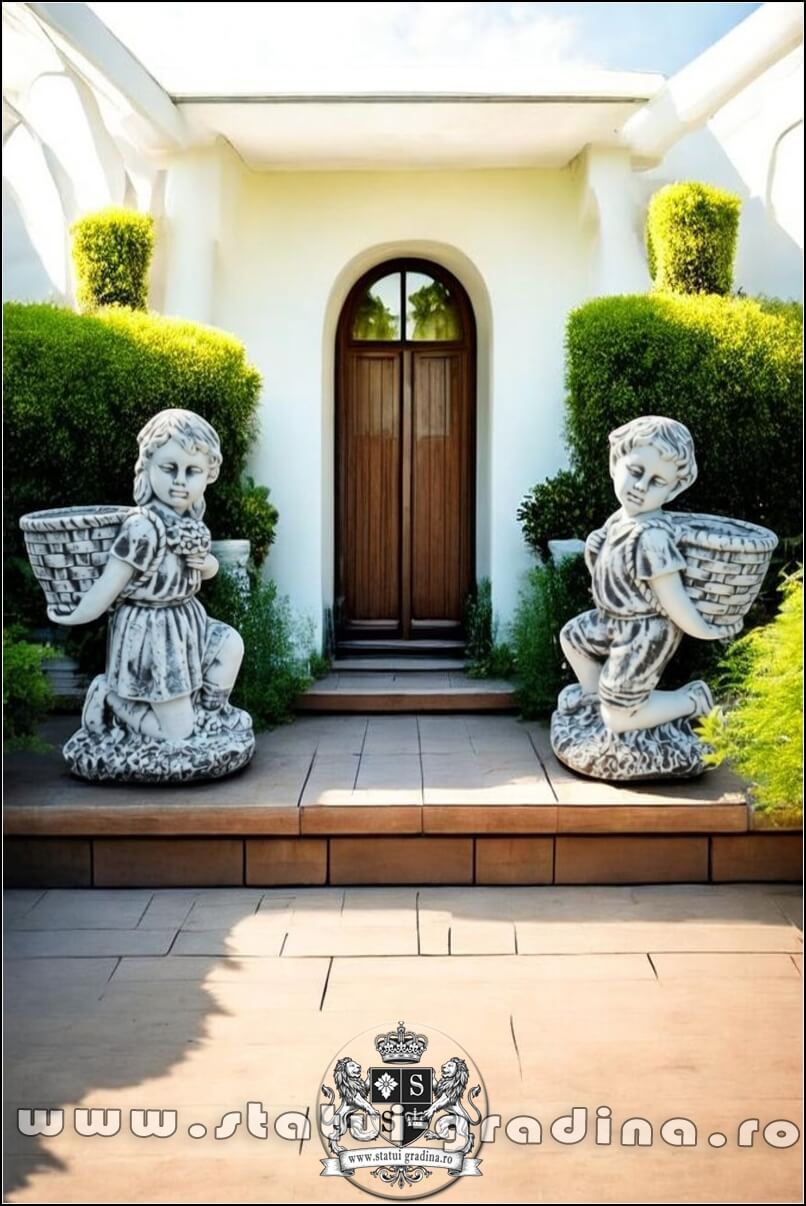 Set copii cu coșulețe, gri patinat, model S91. (5)