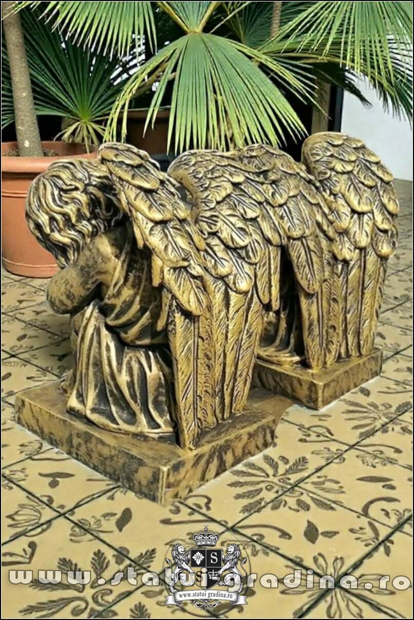 Set îngerași adormiți, auriu antichizat, model S76. (5)