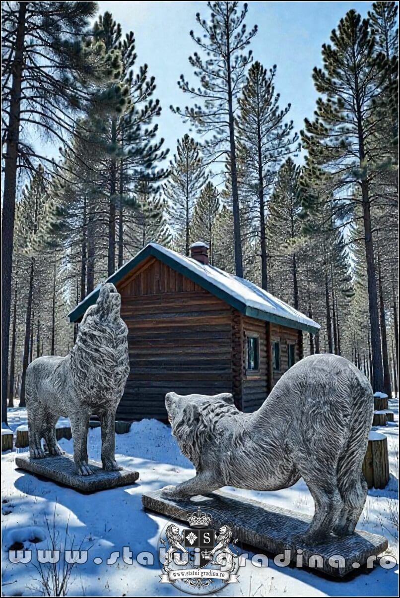 Set pereche lupi mari, gri antichizat, model S95-S96. (5)