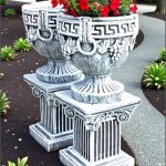 Set socluri cu vaze, gri patinat, model S64-V8.