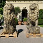 Set statuete lei gigant, auriu patinat, model S66.