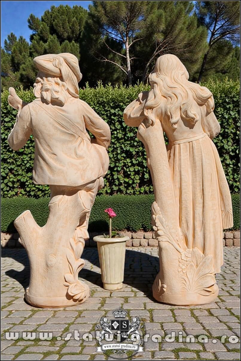 Set statuete muzicanți, galben patinat, model S69. (4)