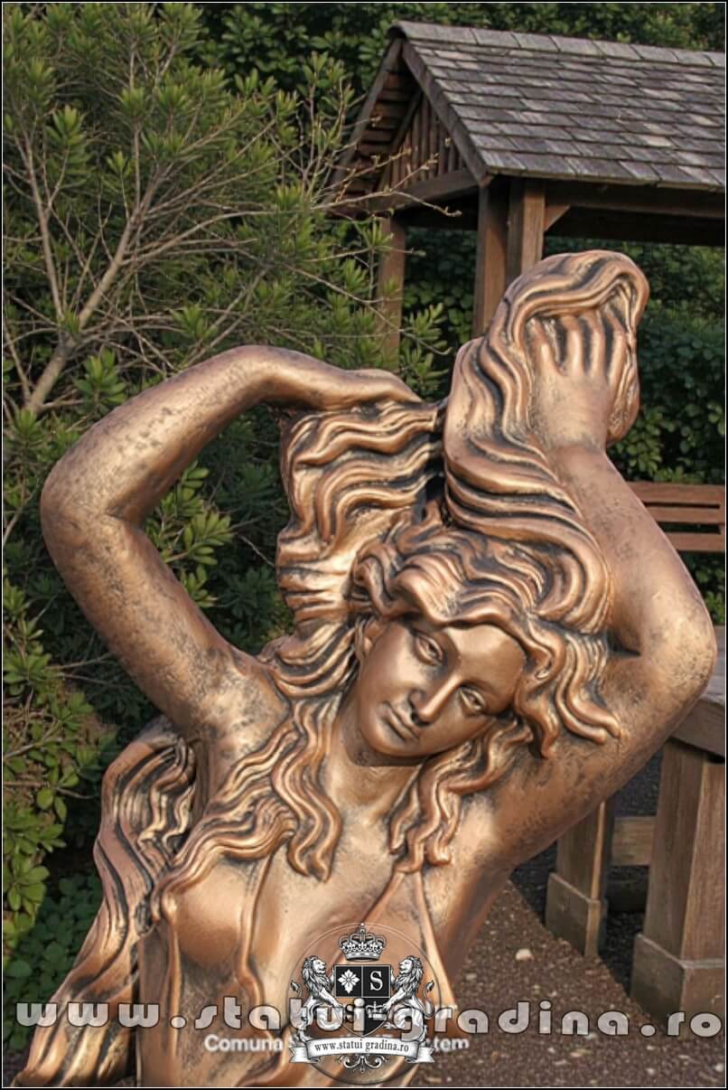 Statuetă Venus cu părul lung, arămiu patinat, model S71. (2)