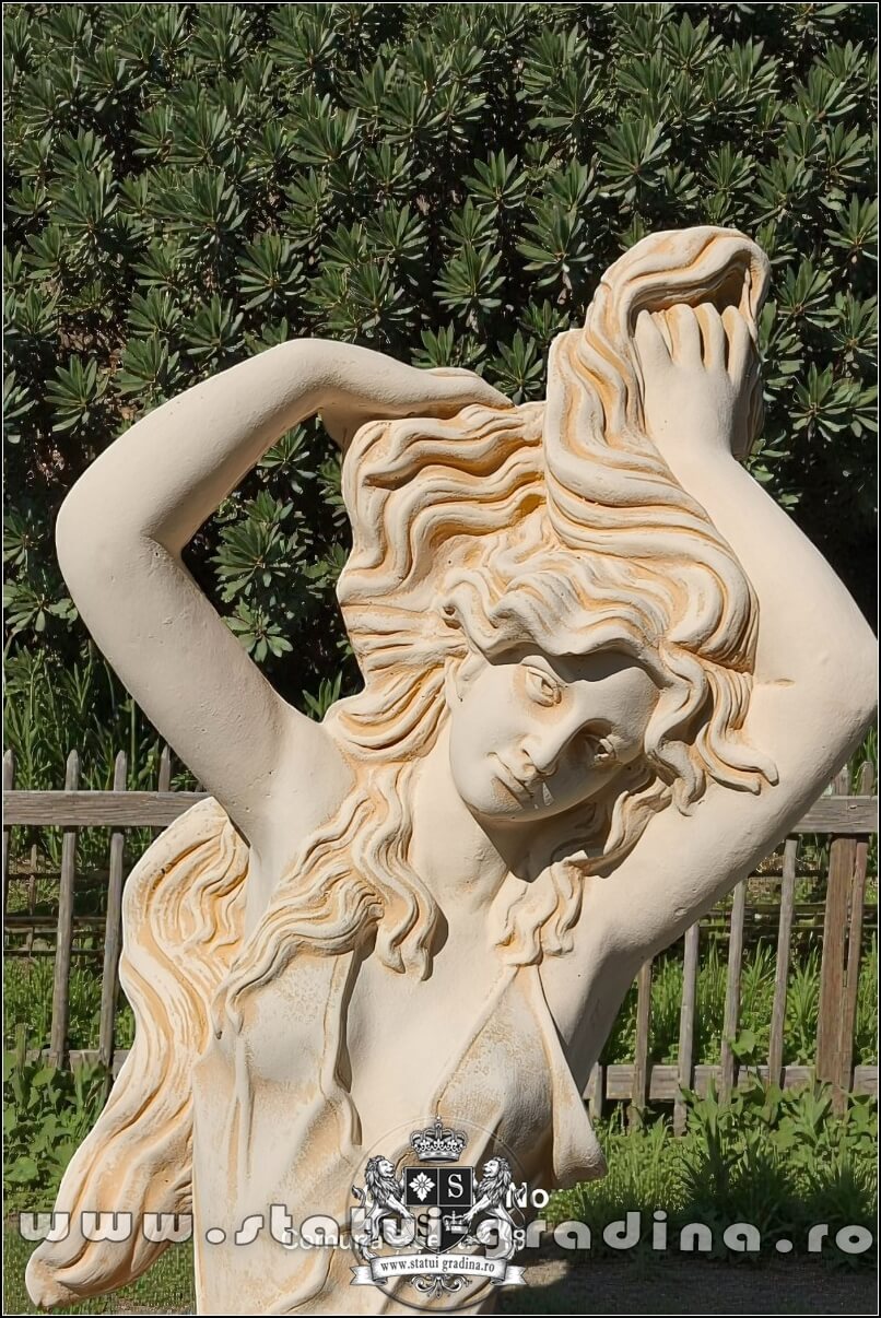 Statuetă Venus cu părul lung, galben patinat, model S71. (2)