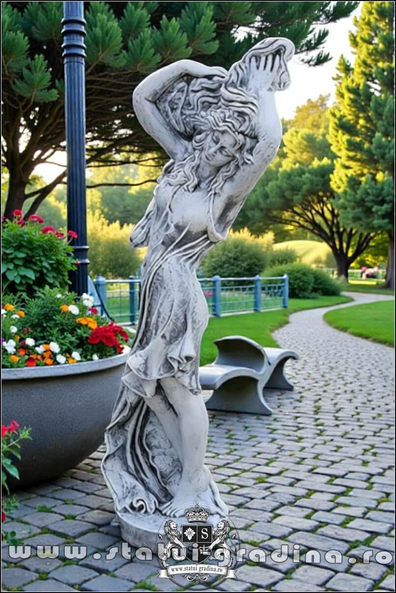 Statuetă Venus cu părul lung, gri patinat, model S71. (3)