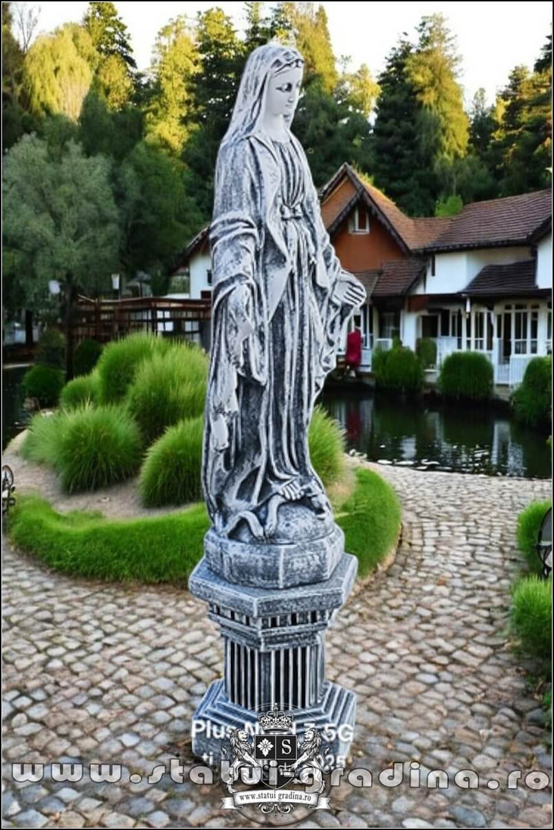 Statuetă fecioara Maria, galben antichizat, model S94. (2) (gri)
