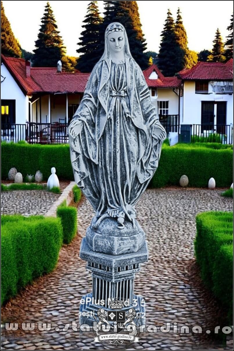 Statuetă fecioara Maria, galben antichizat, model S94. (3) (gri)