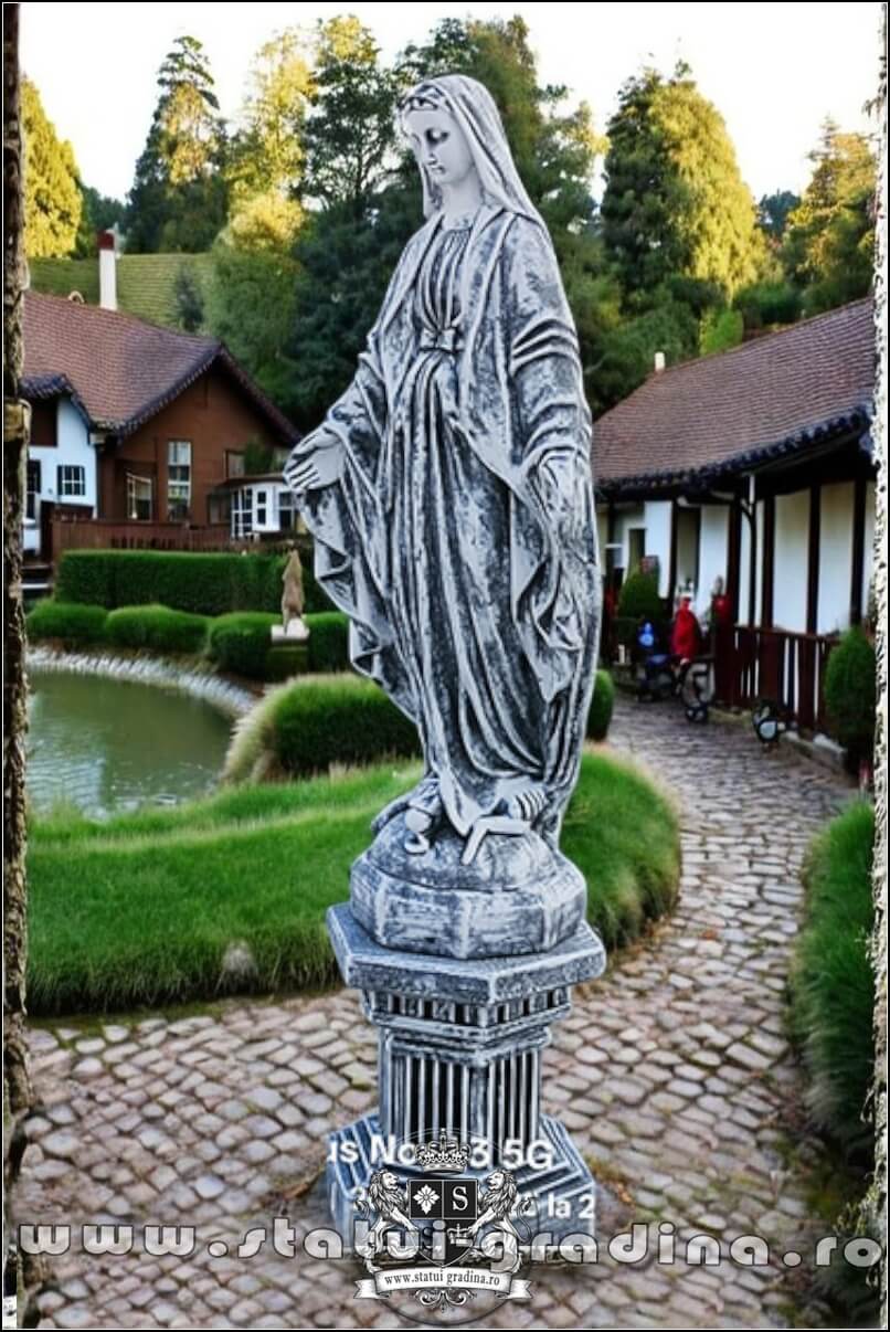 Statuetă fecioara Maria, galben antichizat, model S94. (4) (gri)