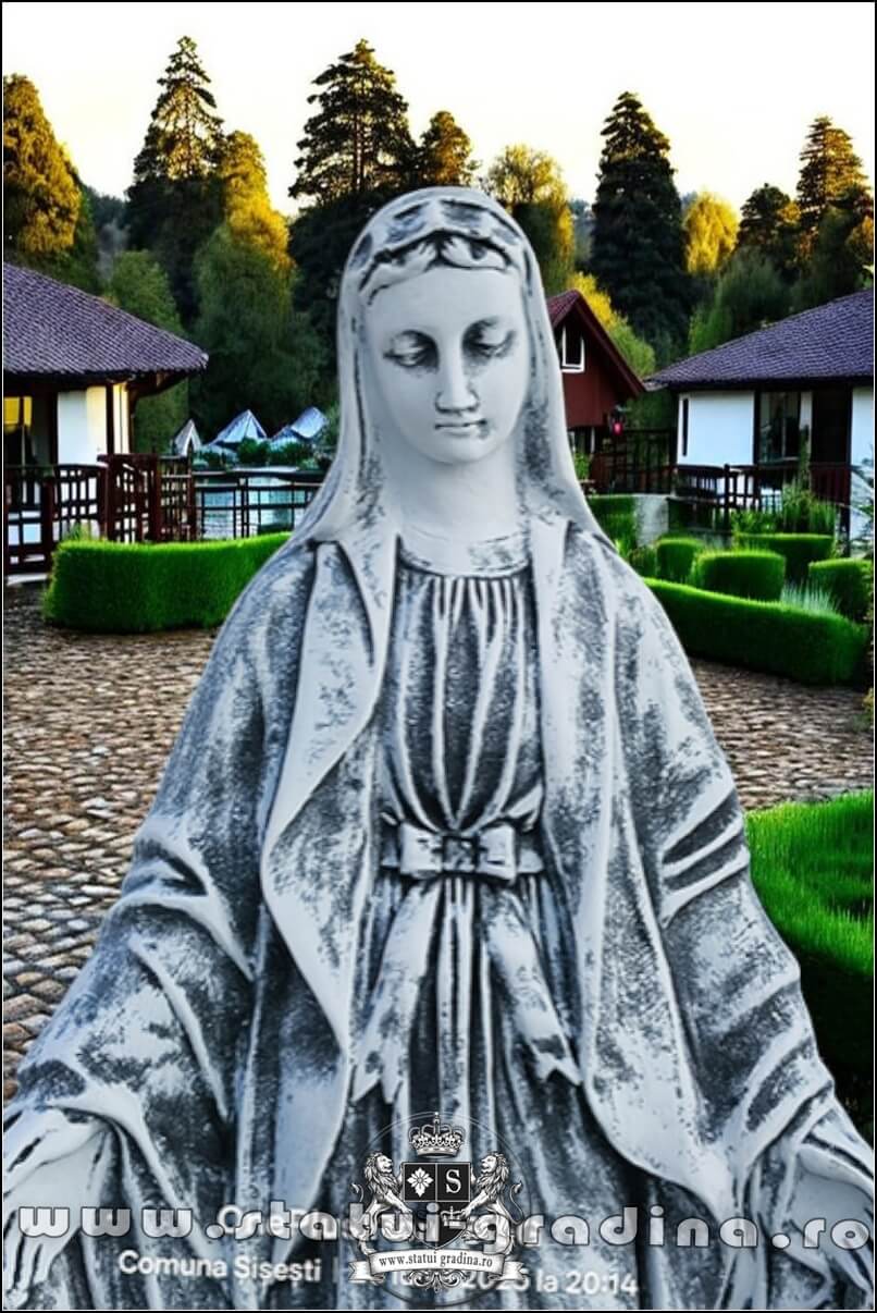 Statuetă fecioara Maria, galben antichizat, model S97. (1)