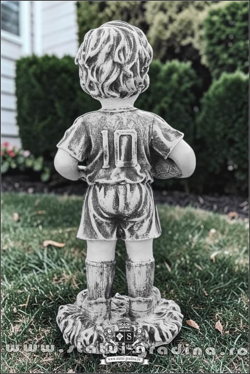 Statuetă fotbalist junior, gri antichizat, model S102. (4)