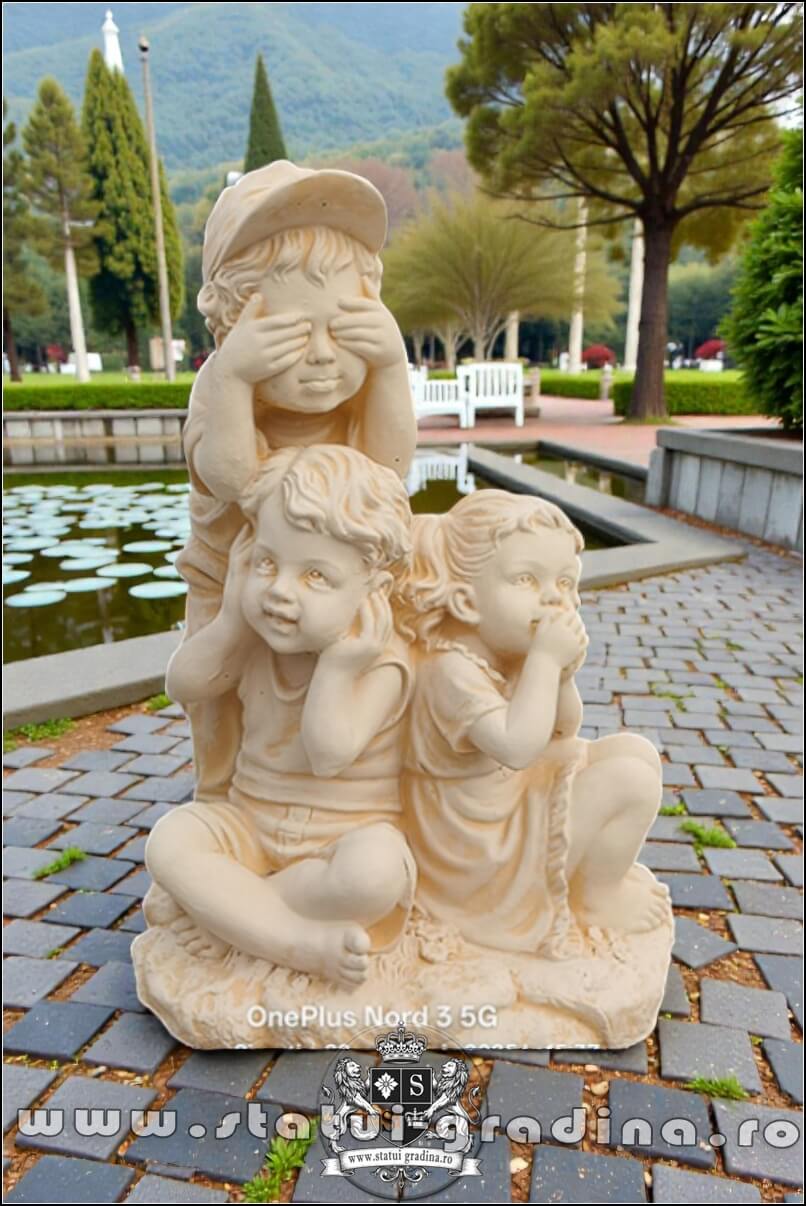 Statuetă legea tăcerii, galben patinat, model S86. (1)