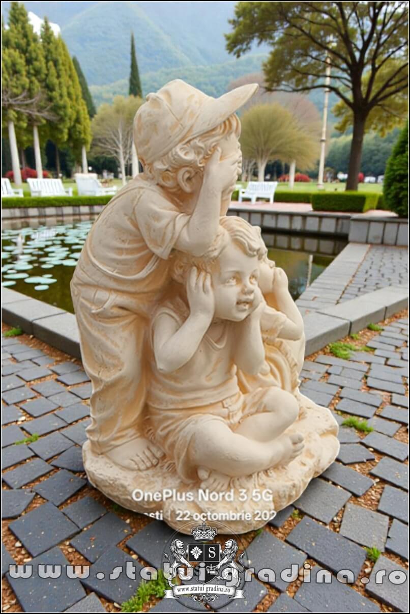 Statuetă legea tăcerii, galben patinat, model S86. (2)