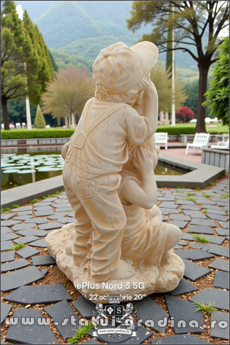 Statuetă legea tăcerii, galben patinat, model S86. (4)