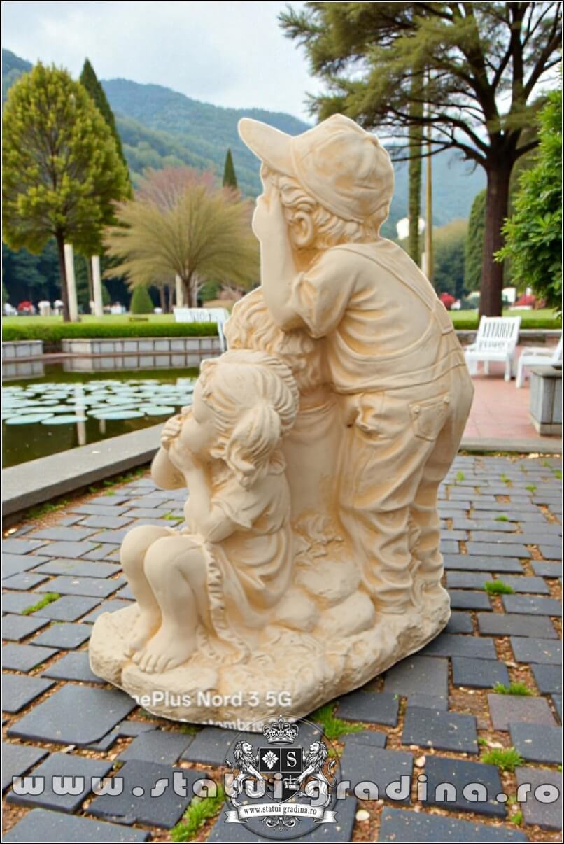 Statuetă legea tăcerii, galben patinat, model S86. (5)