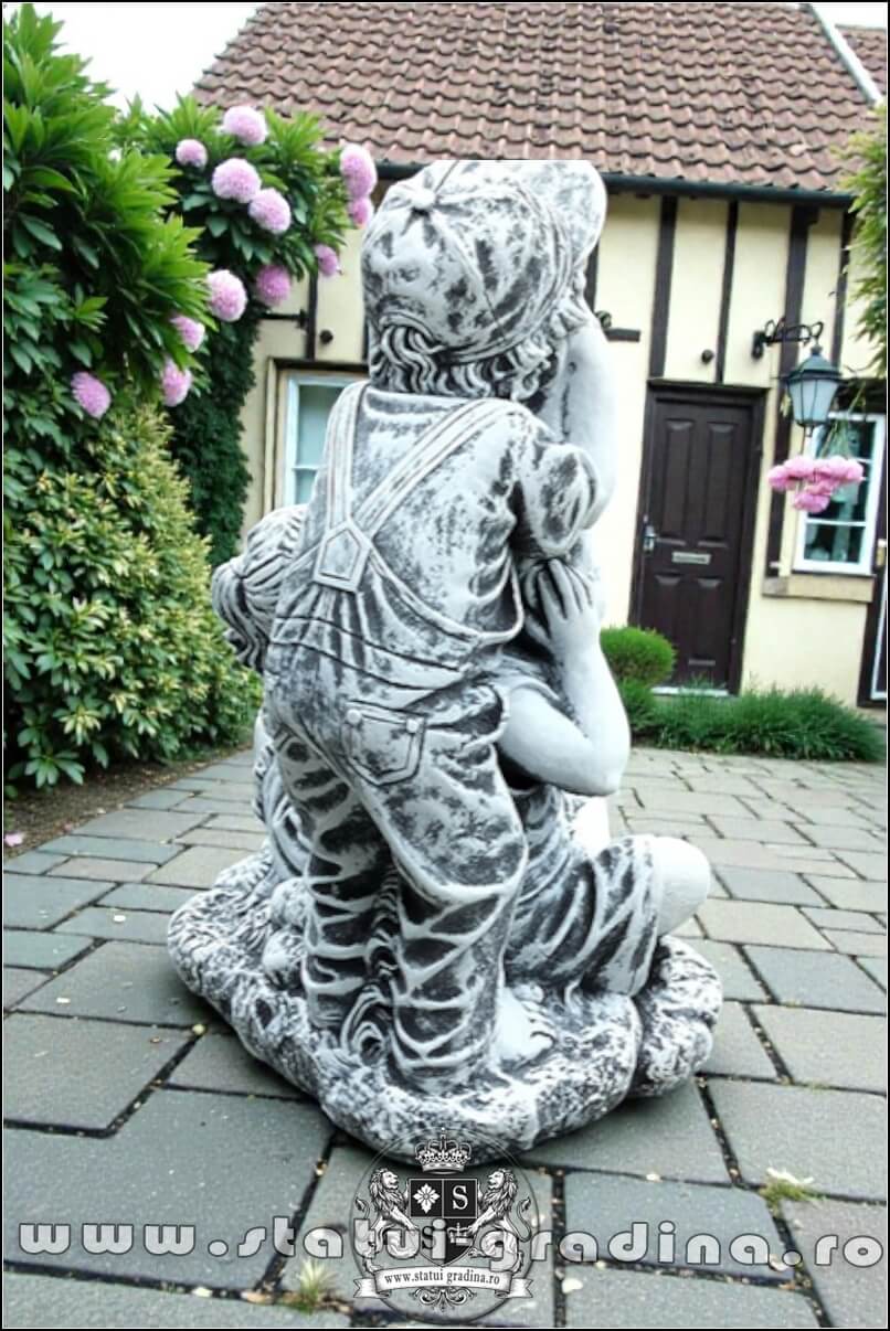 Statuetă legea tăcerii, gri patinat, model S86. (4)