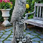 Statuetă papagal, gri patinat, model S79.