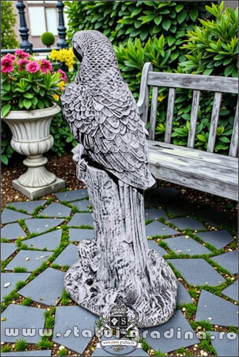 Statuetă papagal, gri patinat, model S79. (5)