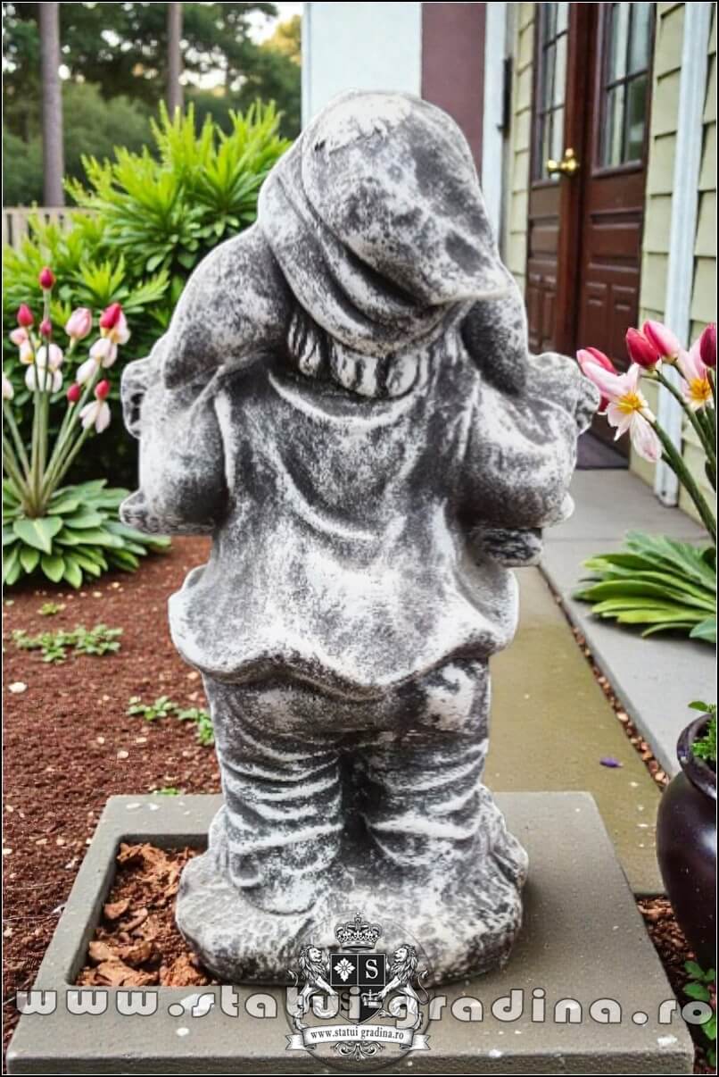 Statuetă pitic trol ''bun-venit'', din beton, model S68. (4)