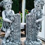 Statuetă set copii welcome, gri antichizat, model S100.