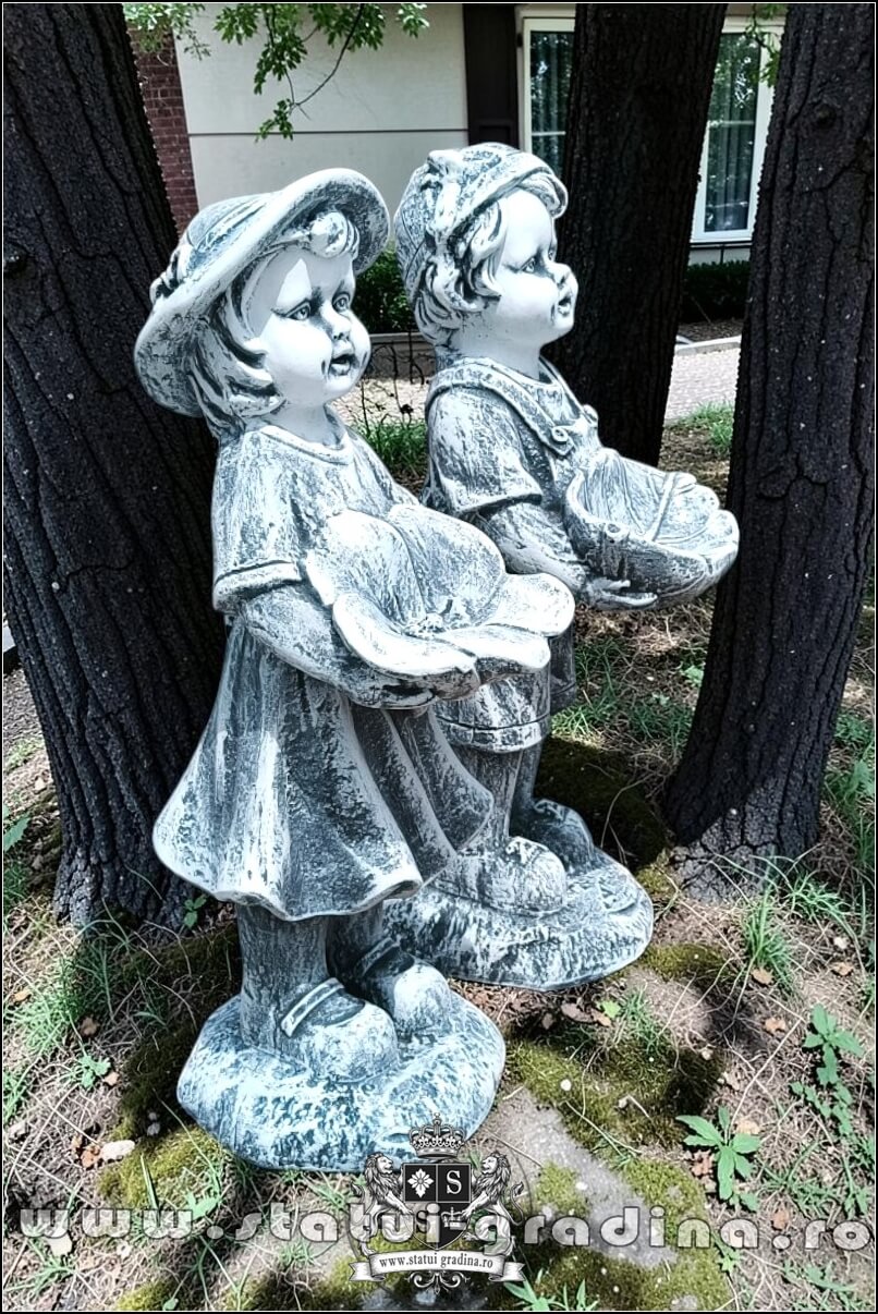 Statuete hrănitoare de păsări, gri antichizat, model S111. (7)
