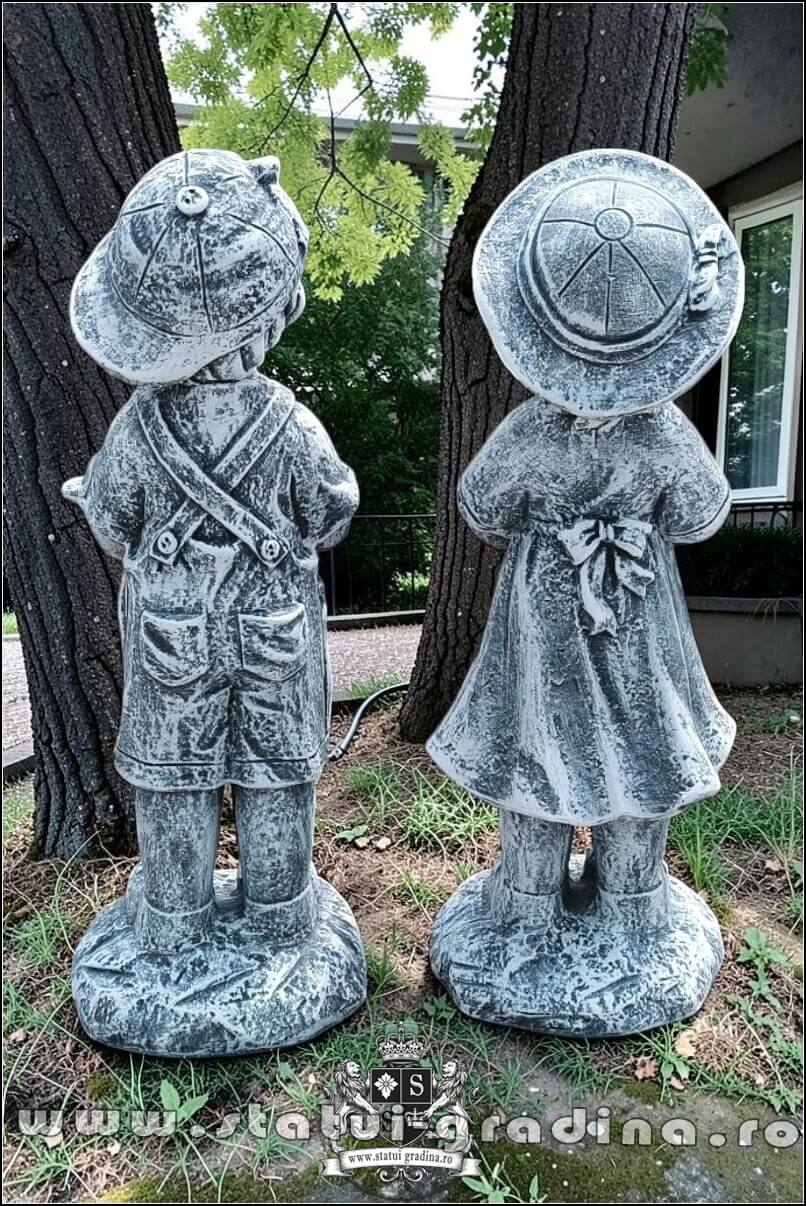 Statuete hrănitoare de păsări, gri antichizat, model S111. (9)