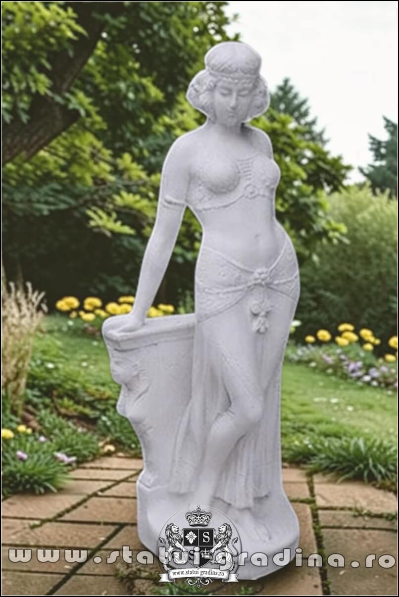 Statueta Mata Hari, alb marmorat, model S28. (1)