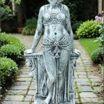 Statueta Mata Hari, gri patinat, model S28.