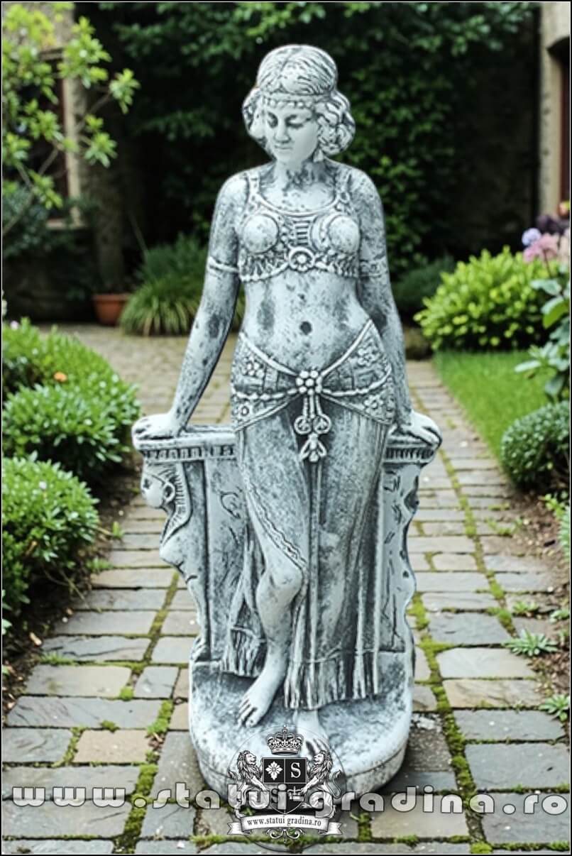 Statueta Mata Hari, gri patinat, model S28. (1)