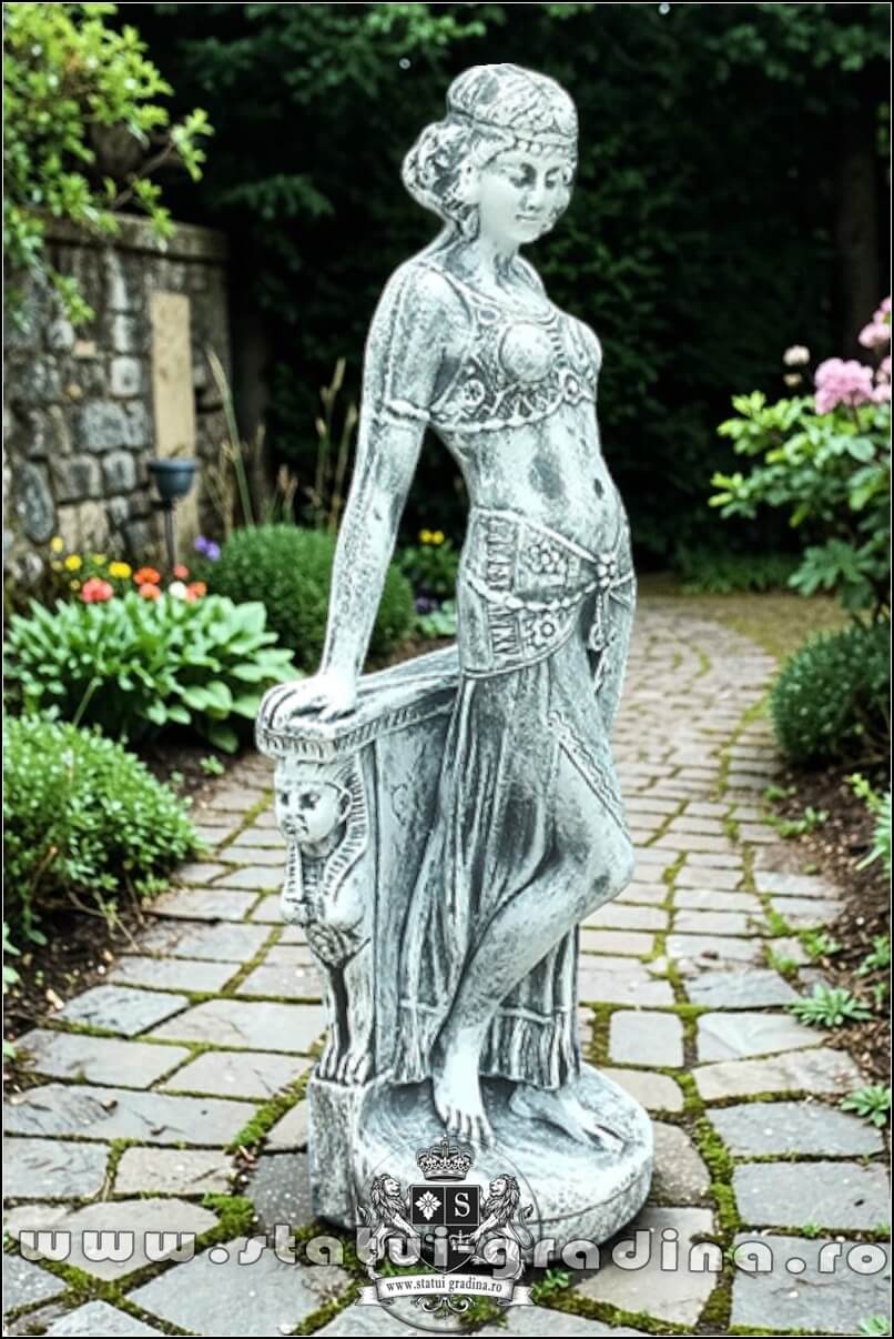 Statueta Mata Hari, gri patinat, model S28. (2)