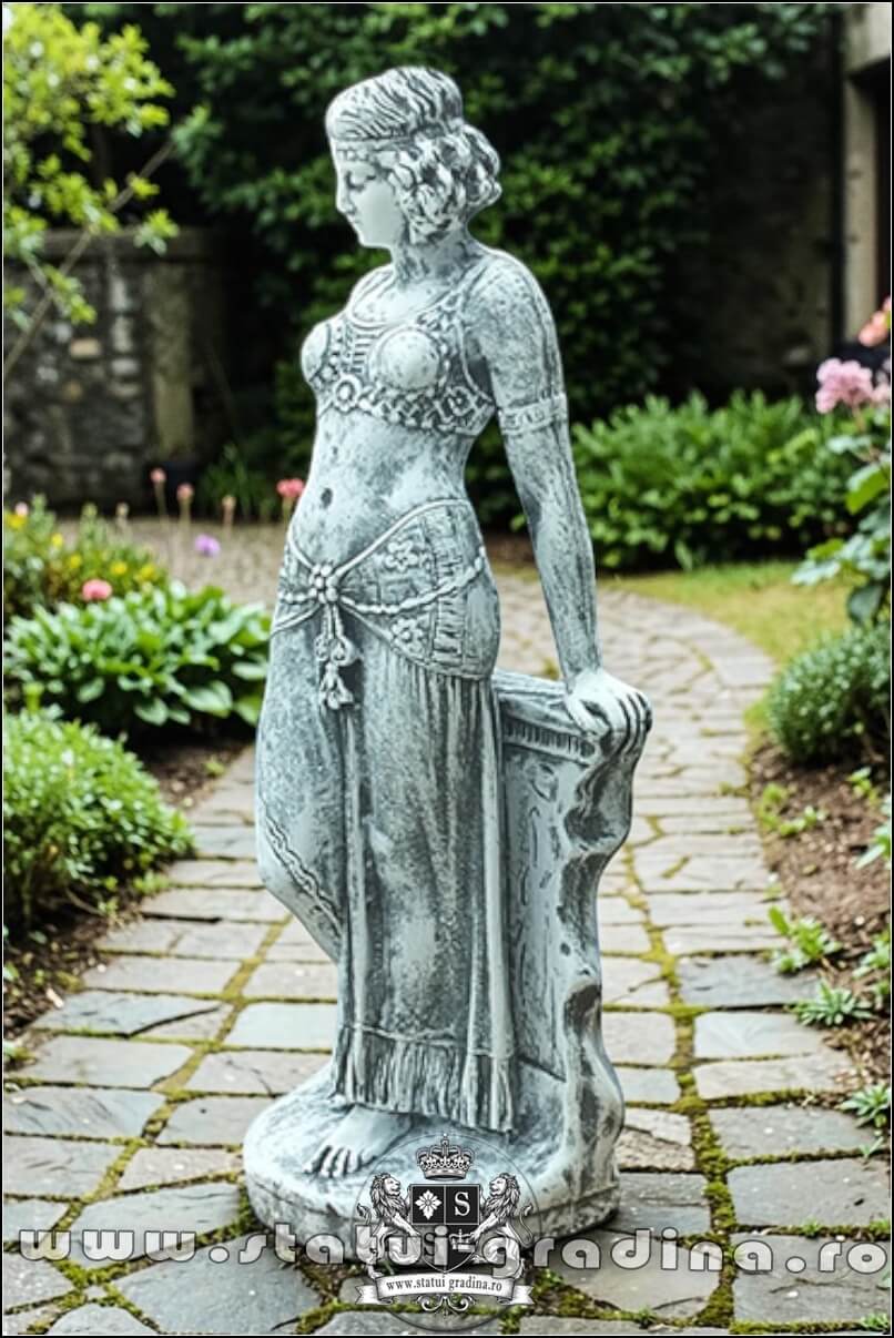 Statueta Mata Hari, gri patinat, model S28. (3)