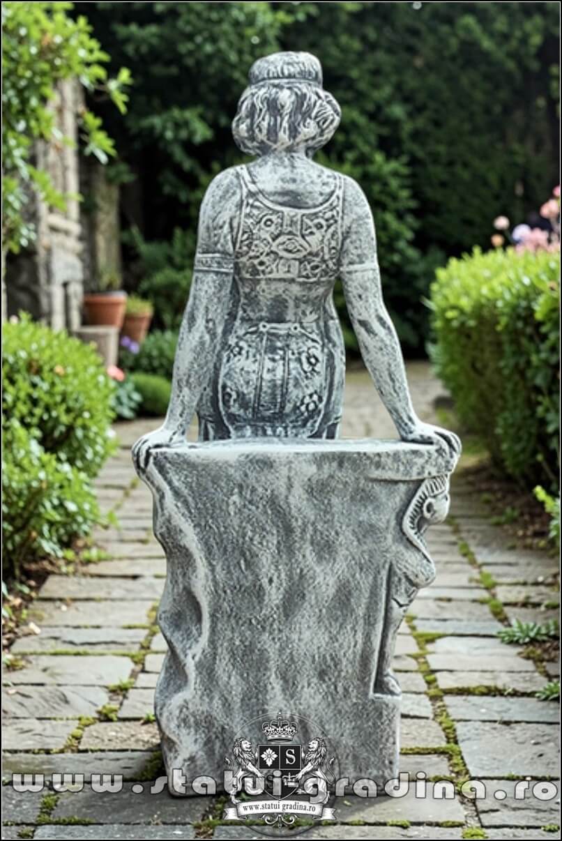 Statueta Mata Hari, gri patinat, model S28. (4)