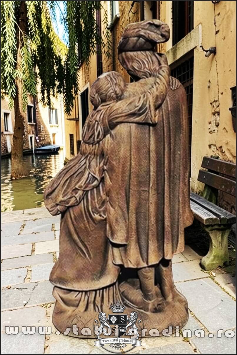 Statuetă Romeo și Julieta, arămiu patinat, model S55. (2)