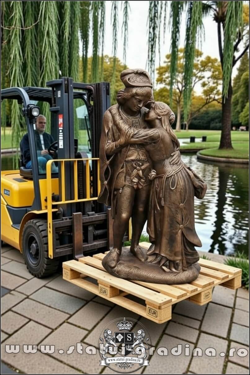 Statuetă Romeo și Julieta, arămiu patinat, model S55. (3)