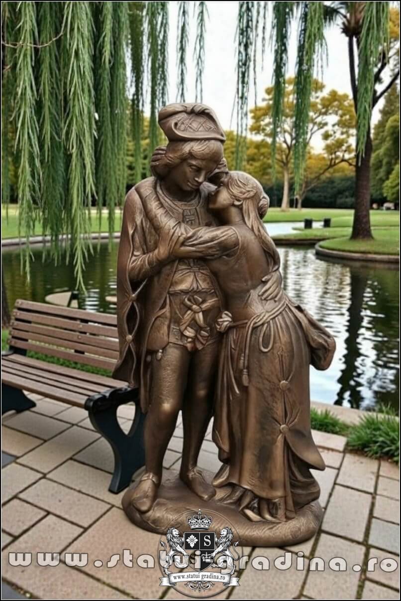 Statuetă Romeo și Julieta, arămiu patinat, model S55. (4)