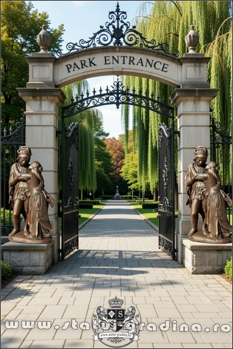 Statuetă Romeo și Julieta, arămiu patinat, model S55. (5)